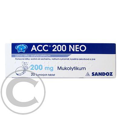 ACC 200 NEO  20X200MG Šumivé tablety, ACC, 200, NEO, 20X200MG, Šumivé, tablety