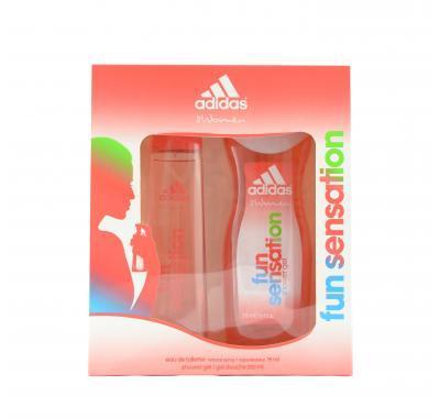 Adidas Fun Sensation dárková sada – toaletní voda 75 ml   sprchový gel 250 ml