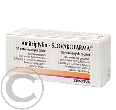 AMITRIPTYLIN-SLOVAKOFARMA  100X28.3MG Potahované tablety, AMITRIPTYLIN-SLOVAKOFARMA, 100X28.3MG, Potahované, tablety