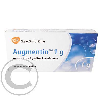 AUGMENTIN 1 G  14X1GM Potahované tablety, AUGMENTIN, 1, G, 14X1GM, Potahované, tablety