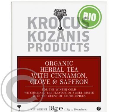 BIO bylinný čaj Krocus Kozanis se skořicí, hřebíčkem a šafránem, BIO, bylinný, čaj, Krocus, Kozanis, se, skořicí, hřebíčkem, šafránem