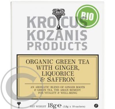 BIO zelený čaj Krocus Kozanis se zázvorem, lékořicí a šafránem