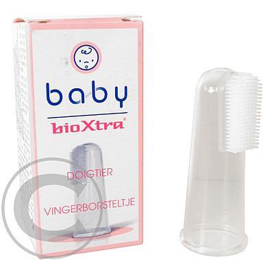 BioXtra Baby prsťáček průhledný zubní kartáček, BioXtra, Baby, prsťáček, průhledný, zubní, kartáček