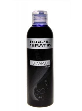 Brazil Keratin Shampoo Silver Šampon pro šedivé nebo blond vlasy 200 ml