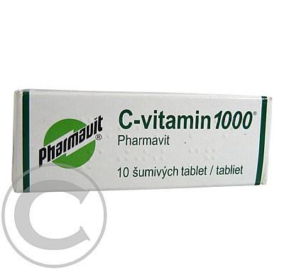 C-VITAMIN 1000 PHARMAVIT  10X1000MG Šumivé tablety, C-VITAMIN, 1000, PHARMAVIT, 10X1000MG, Šumivé, tablety