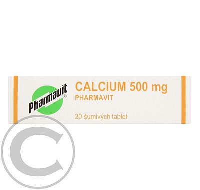 CALCIUM 500 MG PHARMAVIT  20X500MG Šumivé tablety, CALCIUM, 500, MG, PHARMAVIT, 20X500MG, Šumivé, tablety