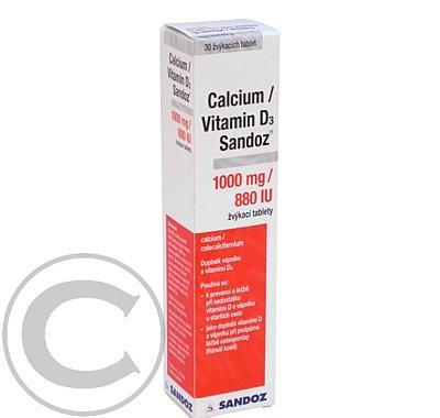 CALCIUM/VITAMIN D3 SANDOZ 1000 MG/880 IU  30 Žvýkací tablety