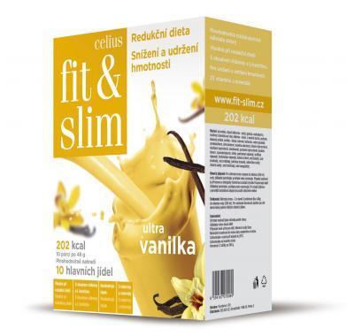 Celius Fit & Slim ultra Vanilka 480 g, Celius, Fit, &, Slim, ultra, Vanilka, 480, g