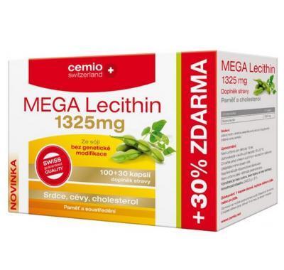 CEMIO Mega Lecithin 1325 mg 100   30 kapslí zdarma, CEMIO, Mega, Lecithin, 1325, mg, 100, , 30, kapslí, zdarma