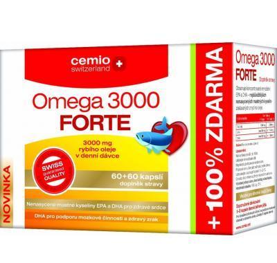 CEMIO Omega FORTE 3000 mg - 60   60 cps., CEMIO, Omega, FORTE, 3000, mg, 60, , 60, cps.