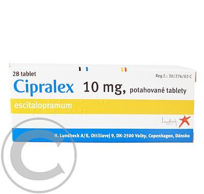 CIPRALEX 10 MG  28X10MG I Potahované tablety, CIPRALEX, 10, MG, 28X10MG, I, Potahované, tablety