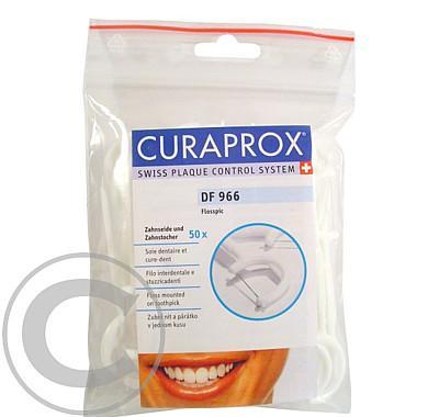 Curaprox DF 966 dentální nit na plastovém párátku, Curaprox, DF, 966, dentální, nit, plastovém, párátku