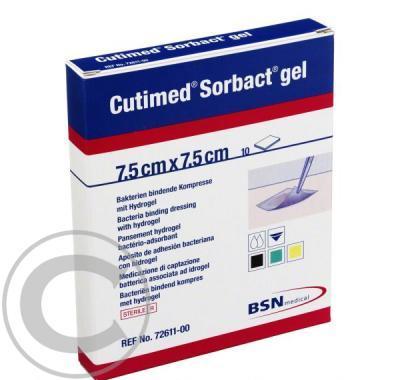 Cutimed Sorbact gel 7.5 x 7.5 cm 10 ks antimikrobiální krytí