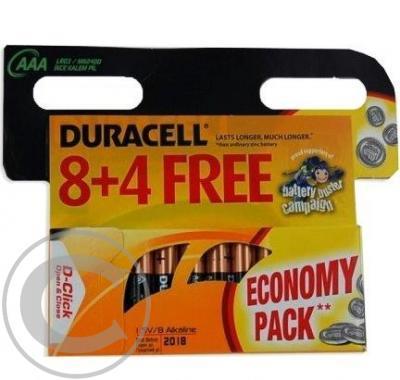 DURACELL Basic baterie LR03/AAA MN2400 - 12 kusů, DURACELL, Basic, baterie, LR03/AAA, MN2400, 12, kusů
