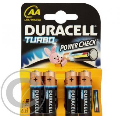 DURACELL Turbo baterie AA 1500mAh 1,5 V - 4 kusy, DURACELL, Turbo, baterie, AA, 1500mAh, 1,5, V, 4, kusy