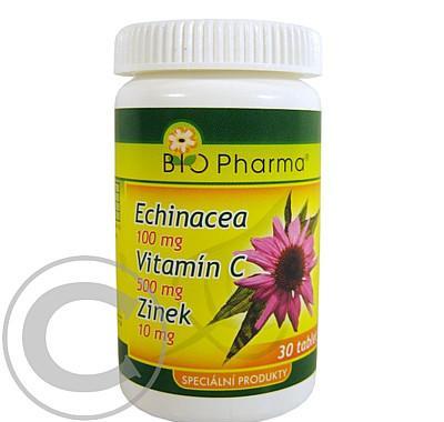 Echinacea 100 mg   Vitamín C 500 mg   Zinek 10 mg tbl. 30, Echinacea, 100, mg, , Vitamín, C, 500, mg, , Zinek, 10, mg, tbl., 30