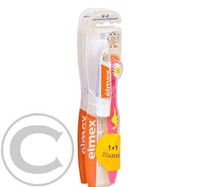 Elmex zubní kartáček dětský cvič.   2x vzorky zubních past 12 ml