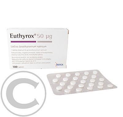 EUTHYROX 50  100X50RG Tablety, EUTHYROX, 50, 100X50RG, Tablety