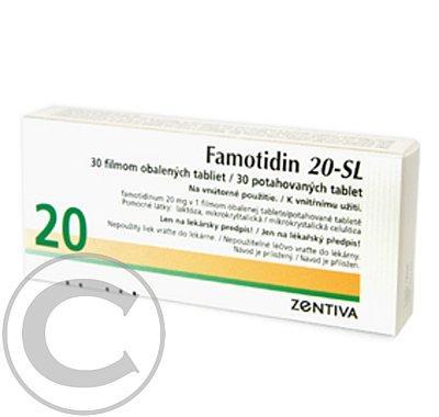 FAMOTIDIN 20 - SL  30X20MG Potahované tablety, FAMOTIDIN, 20, SL, 30X20MG, Potahované, tablety