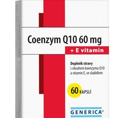 GENERICA Coenzym Q10 60 mg   E vitamin 60 kapslí, GENERICA, Coenzym, Q10, 60, mg, , E, vitamin, 60, kapslí