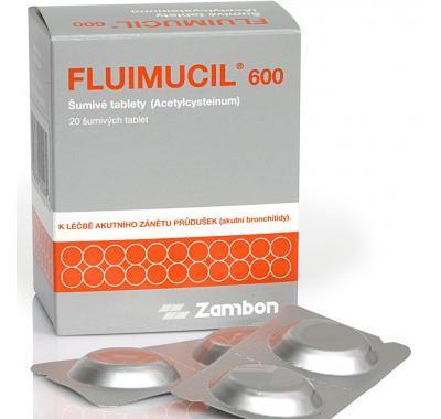 FLUIMUCIL 600 mg šumivé tablety 20 ks, FLUIMUCIL, 600, mg, šumivé, tablety, 20, ks