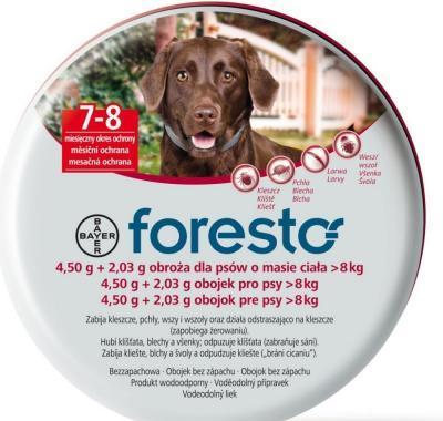 Foresto (4.50 g  2.03 g) obojek psy nad 8 kg délka 70 cm, Foresto, 4.50, g, 2.03, g, obojek, psy, nad, 8, kg, délka, 70, cm
