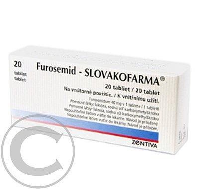 FUROSEMID-SLOVAKOFARMA  20X40MG Tablety, FUROSEMID-SLOVAKOFARMA, 20X40MG, Tablety