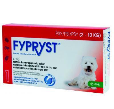 Fypryst Dogs 1 x 0.67 ml spot-on pro psy (2-10 kg), Fypryst, Dogs, 1, x, 0.67, ml, spot-on, psy, 2-10, kg,