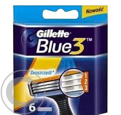 GILLETTE blue3 náhradní hlavice 6ks, GILLETTE, blue3, náhradní, hlavice, 6ks