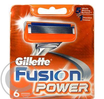 Gillette FUSION POWER náhradní hlavice 6ks, Gillette, FUSION, POWER, náhradní, hlavice, 6ks