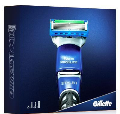 Gillette Fusion Proglide Styler dárková sada – strojek   gel na holení 200 ml