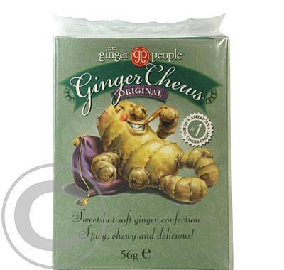 GINGER Chews Original-zázvorové žvýkací bonbóny 56g, GINGER, Chews, Original-zázvorové, žvýkací, bonbóny, 56g