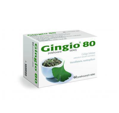GINGIO 80  60X80MG Potahované tablety, GINGIO, 80, 60X80MG, Potahované, tablety