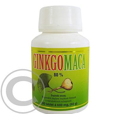 Ginkgo maca bylinné tablety 100 tbl. á 600 mg, Ginkgo, maca, bylinné, tablety, 100, tbl., á, 600, mg