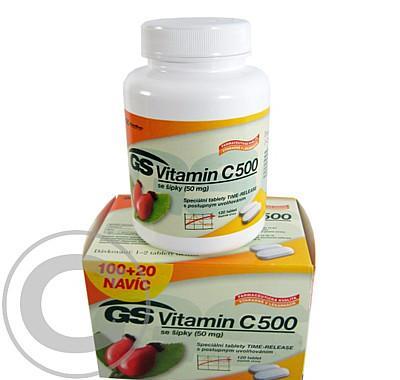 GS Vitamin C 500 se šípky tbl.100 20, GS, Vitamin, C, 500, se, šípky, tbl.100, 20