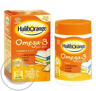 HALIBORANGE Omega-3 Pro děti 30 tobolek s pomerančovou příchutí, HALIBORANGE, Omega-3, Pro, děti, 30, tobolek, pomerančovou, příchutí