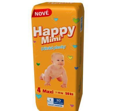 Happy Mimi dětské pleny Standard Maxi 50 kusů, Happy, Mimi, dětské, pleny, Standard, Maxi, 50, kusů