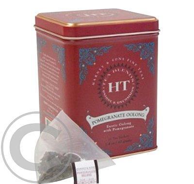 HARNEY & SONS Pomegranate Oolong - 20 pyramidiálních v plechové dóze, HARNEY, &, SONS, Pomegranate, Oolong, 20, pyramidiálních, plechové, dóze