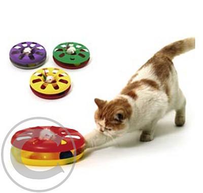 Hračka kočka Talíř plast oboustr. s míčkem 24cm KAR1ks, Hračka, kočka, Talíř, plast, oboustr., míčkem, 24cm, KAR1ks