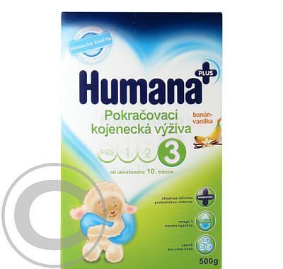 Humana 3 pokračovací kojenecká výživa od 10.měsice 500g banán-vanilka, Humana, 3, pokračovací, kojenecká, výživa, od, 10.měsice, 500g, banán-vanilka