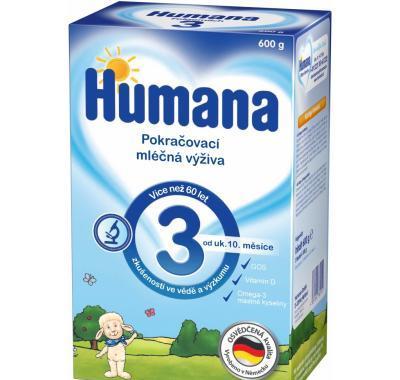Humana 3 Pokračovací výživa 600g, Humana, 3, Pokračovací, výživa, 600g