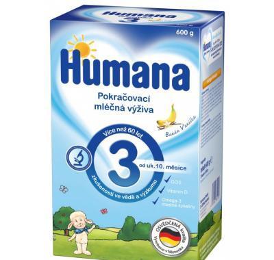 Humana 3 Pokračovací výživa banán - vanilka 600g, Humana, 3, Pokračovací, výživa, banán, vanilka, 600g
