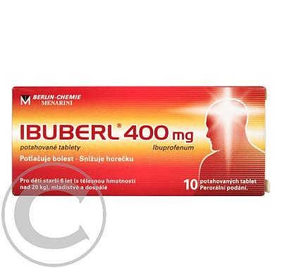 IBUBERL 400 MG  10X400MG Potahované tablety, IBUBERL, 400, MG, 10X400MG, Potahované, tablety