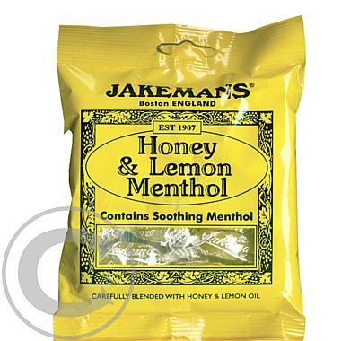 Jakemans pastilky med a citron s mentolem 100g, Jakemans, pastilky, med, citron, mentolem, 100g