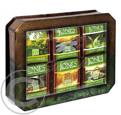 Jones Tea Variace zelených čajů v dárkové kazetě 10x6x2g, Jones, Tea, Variace, zelených, čajů, dárkové, kazetě, 10x6x2g