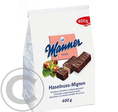Manner Haselnuss-Mignon 400 g oříškové v čoko 419, Manner, Haselnuss-Mignon, 400, g, oříškové, čoko, 419