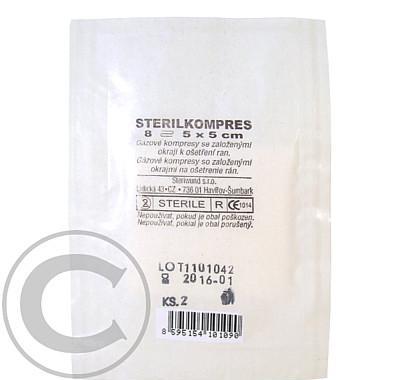 Kompres gáza sterilní Steriwund 5x5cm/2ks