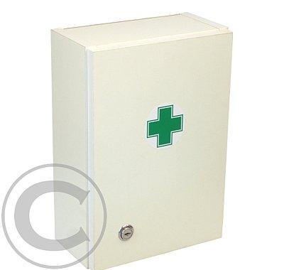 Lékárnička bílá dřevěná s náplní do 5 osob-ZM 05, Lékárnička, bílá, dřevěná, náplní, 5, osob-ZM, 05