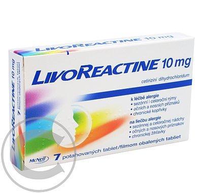 LIVOREACTINE 10 mg 7x 10mg Potahované tablety, LIVOREACTINE, 10, mg, 7x, 10mg, Potahované, tablety