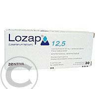 LOZAP 12,5 ZENTIVA  30X12.5MG Potahované tablety, LOZAP, 12,5, ZENTIVA, 30X12.5MG, Potahované, tablety